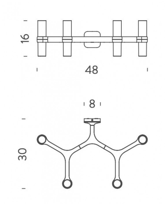 Nemo Crown 4 Wall Lamp
